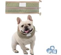 Petzymart Cool Loop, Petzymart Coolloop, Petzymarts Cooling Collar, Summer Fashion Breathable Ice Scarf, Medium and Large Puppies to Cool Down Going out (L,Green)