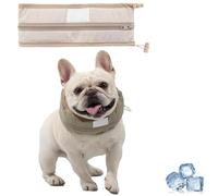 Petzymart Cool Loop, Petzymart Coolloop, Petzymarts Cooling Collar, Summer Fashion Breathable Ice Scarf, Medium and Large Puppies to Cool Down Going out (L,Brown)