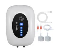 Peufcmi Bomba De Aire para Acuario,Aerador De Oxígeno Portátil Recargable Silencioso con 2 Salidas | Bombas de Aire para Acuarios,para Estanque Fuente Hidroponía Agua Salada Plantas Vivas Interior