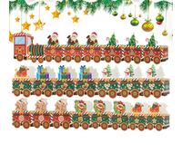Peufcmi Cajas Navideñas - 24 Piezas Organizador En Forma De Tren,Almacenamiento Para Caramelos Navideños Pequeños - Para Familia, Niños, Hogar, Oficinas, Fiesta, Festividades, Chocolates, Tarjetas