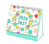 Peufcmi Calendario de oficinas 2026-2027 - Agenda de 18 meses con espiral | Calendario de escritorio de oficina - para el hogar, trabajo, estudio, vacaciones, viajes, escuela, diario, dormitorio
