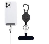 Peufcmi Cordón Para Teléfono - Cadena Antirrobo Y Anticaída,Correa Telescópica Con Clip Para Cinturón - Para Mujeres Y Personas Mayores, Accesorio Para Senderismo, Escalada Y