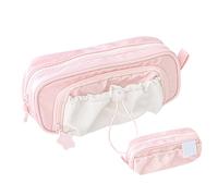 Peufcmi Estuche escolar de gran capacidad para guardar lápices, organizador de bolígrafos, suministros de papelería, para aula, jardín de infantes, viajes, manualidades, oficinas, universidad, Pink