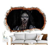 Peufcmi Etiqueta Engomada Del Zombi Espeluznante,Pegatinas De Pared De Zombis - Pegatinas de zombies Calcomanías espeluznantes de Halloween | Rompiendo la pared calcomanía de temporada aterradora para