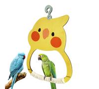 Peufcmi Juguete para Aves | Juguete Colgante para Loros en Jaulas - Decoración de Hábitat con Accesorios para Masticar | Percha de Madera, Ejercitador Colorido para Picos, Decoración de Hábitat para