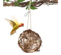 Peufcmi Materiales Hechos a Mano para pajareras y pajareras, s de colibríes Globe - Bola de casa de colibrí | Globe Bird House, estación de anidación de pájaros al Aire Libre Recargable, Bola de casa