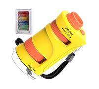 Peufcmi Microscopio Portátil para Niños,Microscopio Infantil con Zoom 60-80X y 12 Portaobjetos | Juguete Educativo de Experimentos - para Aula Senderismo Preescolar Hogar Exterior Acampada y Escuela