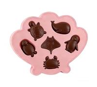 Peufcmi Molde de Criaturas Marinas - Silicón con Formas de Vida Marina para Chocolate - Molde de Hielo Reutilizable | para Cocina Hogar Bar Barbacoa Verano Reuniones Familiares Whisky