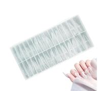 Peufcmi Moldes de Uñas Constructor, 150 unidades Forma de Gota, Consejos de Cobertura Total para Manicura, Plantillas Transparentes Reutilizables, para viajes, spa, estudio, mujeres, niñas, hogar,
