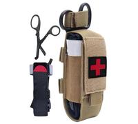 Peufcmi Soporte para torniquete,Accesorios de Supervivencia Portátiles, Impermeables, Resistentes,con tijeras de trauma y herramientas de supervivencia | Para uso en mochila y chaleco de senderismo,