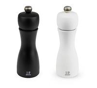 Peugeot 2/24260 Tahiti Duo - Juego de Molinos de Sal y Pimienta (15 cm), Color Blanco y Negro Mate