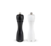Peugeot 2/24277 Tahiti Duo - Juego de Molinos de Sal y Pimienta (20 cm), Color Blanco y Negro Mate