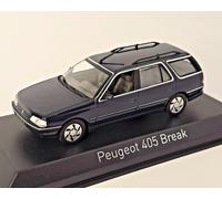 Peugeot 405 Break (Kombi) 1991 Azul Oscuro 1:43 NOREV 474556 Con OVP
