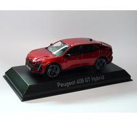 Peugeot 408 GT Hybrid de 2023 Rojo Elixir a 1/43 de Norev 474811