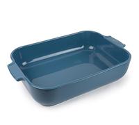 PEUGEOT - Bandeja rectangular de cerámica para horno - 36 cm x 22 cm x 6,8 cm - Capacidad: 3,8 L - Fabricado en Francia - Color azul claro