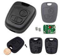 Peugeot Carcasa para Llave de Coche 106 107 206 207 306 307 Boxer Expert + 2 x pulsador mikrobotón
