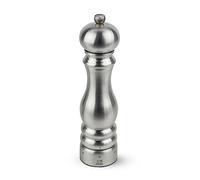 PEUGEOT Paris Chef u'Select - Molinillo de sal de 22 cm y sal de roca incluida, de acero inoxidable, 6 ajustes de molienda predefinidos, fabricado en Francia, color acero inoxidable