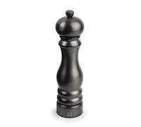 PEUGEOT Paris Chef u'Select - Molinillo de sal de 22 cm y sal de roca incluida, de acero inoxidable, 6 ajustes de molienda predefinidos, fabricado en Francia, color carbono