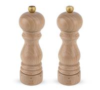 PEUGEOT Paris u'Select - Juego de molinillos de pimienta y sal de 18 cm, 6 ajustes de molienda predefinidos, innovación de sal en polvo, mecanismo de circonita, madera certificada PEFC, fabricado en