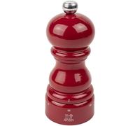 PEUGEOT Paris u'Select - Molinillo de sal (12 cm, 6 ajustes de molienda predefinidos, fabricado con madera certificada PEFC, fabricado en Francia), color rojo brillante