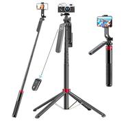 PEUJTEO, P185, trípode de palo selfie de 72 pulgadas, trípode portátil para cámara, soporte extensible todo en uno para teléfono con control remoto, para grabación de video, vlogging, transmisión en