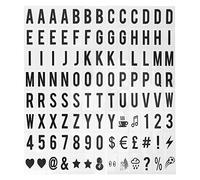 Peukerty 104 piezas de letras y números de repuesto para caja de luz cinematográfica, color negro, para buzón de mensajes A4, 65,4 x 35 mm (caja de luz LED no incluida) (Color: negro)