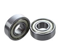 Peukerty 6202Z Par de rodamientos de bolas de doble metal con ranura profunda 15 x 35 x 11mm