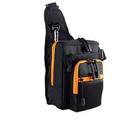 Peukerty Bolsa de Bolsa Impermeable para CañA de Pescar Bolsa de Aparejos de SeñUelos de Carrete de de Gran Capacidad Bolsos de Hombro Al Libre Negro