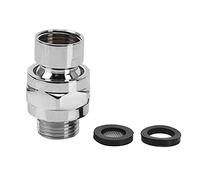 Peukerty Brazo de ducha con articulación esférica de latón cromado adaptador giratorio ajustable