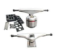 Peukerty Camiones de surf para S6 Red Spring Bridge Surfskate, de juntas plateadas