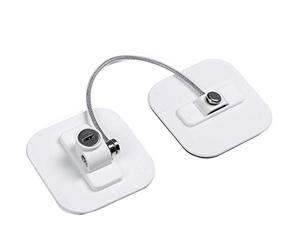 Peukerty Cerradura para nevera, cerradura para refrigerador, cerradura para congelador con llave para seguridad infantil, cerraduras para bloquear refrigerador y gabinetes, paquete de 1