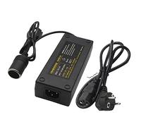 Peukerty Convertidor de Corriente de Coche de 12V 15A 160W 220V a 12V Convertidor de Adaptador de Corriente de Coche Convertidor de Encendedor de Cigarrillos para el Hogar Enchufe de la UE