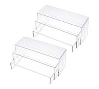 Peukerty Elevadores de exhibición acrílicos, estantes transparentes para exhibición, 6 unidades