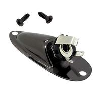Peukerty Enchufe de entrada para guitarra Strat estilo negro de 1/4 pulgadas