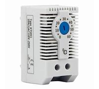 Peukerty KTS011 NO Normalmente Abierto Regulador de Temperatura MecáNico Termostato de Gabinete Carril DIN, Utilizado para Enfriamiento