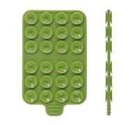 PEUTIER 1 Pieza Doble Cara Soporte de Succión Telefono con Ventosa, Funda de Silicona con Ventosa para Teléfono Agarre Adhesivo para Teléfono para iPhone y Android (Verde Militar)
