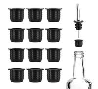 PEUTIER 12 Piezas Adaptadores para Vertedores de Licor, Aptos para Botellas de Licor Grandes y Botellas de Aceite de Oliva Cuello de hasta 25mm Convierte Cualquier Pico en un Pico Vertedor Grande