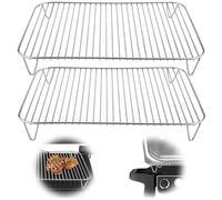 PEUTIER 2 Piezas Parrilla para Fuego de Leña Ninja, Acero Inoxidable Barbacoa Cocina Soporte para Parrilla Compatible con Fuego de Leña Ninja y Ahumador Camping Picnic Accesorios para Parrilla