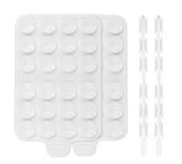 PEUTIER 2 Uds Doble Cara Soporte de Succión Telefono, Manos Libres Ventosa para Movil de Silicona Agarre Adhesivo Soporte para Teléfono con Ventosa para iPhone y Android (Blanco)