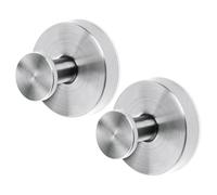 PEUTIER 2uds Ganchos con Ventosa, Ganchos con Ventosa para Ducha Acero Inoxidable Calidad Ganchos con Ventosa para Ducha Gancho Toalla Baño Adecuado para Espejos Vidrio con Superficie Lisa(Plata)