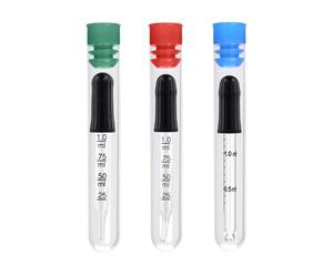 PEUTIER 3 Pzs 1 ml Gotero, 77x7 mm Pipetas para Líquidos 3 Tipos Gotero de Pipeta de Vidrio con Medidas Punta Doblada, Esférica y Recta Desmontable Gotero para Medicamentos para Laboratorio (Negro)