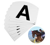 PEUTIER 8uds Marcadores de Doma de Montaje en Pared para Arena, Acrílico Marcadores de Doma de Entrenamiento para Atletas Ecuestres A B C E H K F M Marcas de Letras Grandes