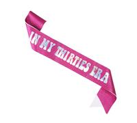 PEUTIER Faja In My Thirties Era, 160 cm Tamaño Libre Faja de Los Años Treinta para Ser con Alfiler Fajas para Fiesta de Cumpleaños Decoración Faja para Ducha Regalos para Cumpleaños