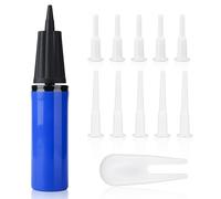 PEUTIER Kits de Bomba de Pelota de Ejercicio, Inflador de Mano para Pelota Inflable, con 10 Uds de Tapones y 1 Uds de Extractores de Enchufe, Bomba de Pelota de Yoga