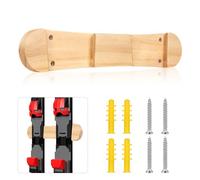 PEUTIER Portaesquís de Madera Minimalista, Colgador de Montaje en Pared para Snowboard Estante de Exhibición para Snowboard Snowboard Wall Mount para Habitación Garaje Tabla de Esquí