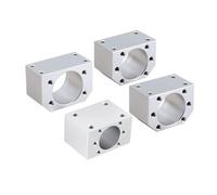 PEVAVFZMMY Carcasa de tuerca husillo bolas DSG12H DSG16H DSG20H DSG25/32/40H BSG1616H compatible for soporte montaje SFU1605 SFU2005, piezas CNC aleación aluminio Husillo de bolas(DSG12H 24mm,4PCS)