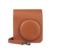 PEVAVFZMMY Marrón Oscuro PU Bolsa de Cuero Cámara de película instantánea for Tapa Protectora de Correa de Hombro Ajuste for Fuji Instax Mini 40 Bolsa para cámara(Marrone)