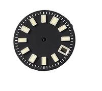 PEVAVFZMMY Piezas de reloj de 29mm 62mas Reloj Negro Dial Japón C3 Super Luminoso Marcas Fecha Ajuste NH35A Movimiento automático Esfera del reloj