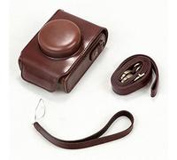 PEVAVFZMMY PU Funda de Cuero for Bolsa de Hombro Bolsa de cámara Caja Ajuste for Panasonic Fit for Lumix LX7 LX5 LX3 LX10 LX15 Bolsa para cámara(Coffee 2)