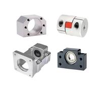 PEVAVFZMMY Soporte de husillo bolas BF12 BF15 + aluminio HM12 HM15 + Carcasa tuerca DSG16H DSG20H + Acoplamiento XB D30L40 for SFU1605 SFU2010 Husillo de bolas(HM15-57,C5)